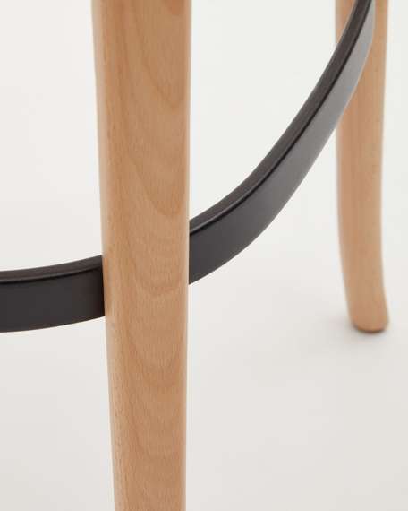 Барный стул Romane светлый бук с сиденьем из ротанга