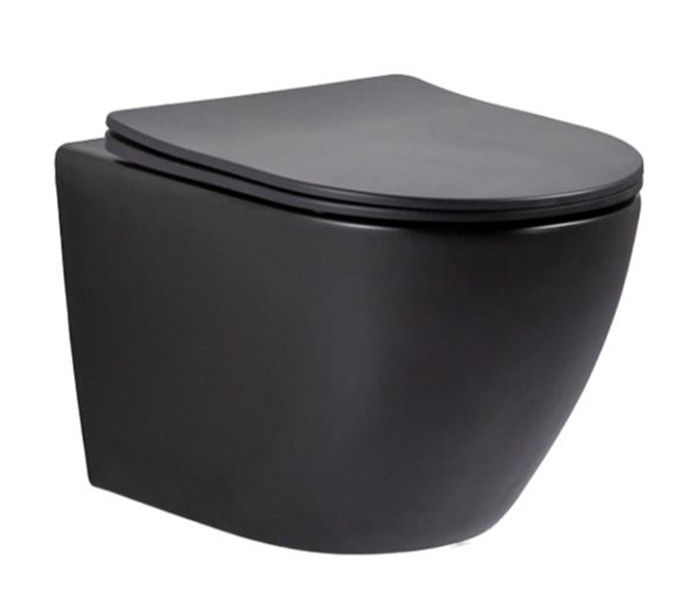 Унитаз подвесной Tornado Gid Tr2122TF-Bm 62261Y черный матовый 49x36x36