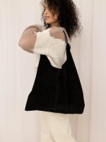 сумка через плечо шоппер натуральная замша