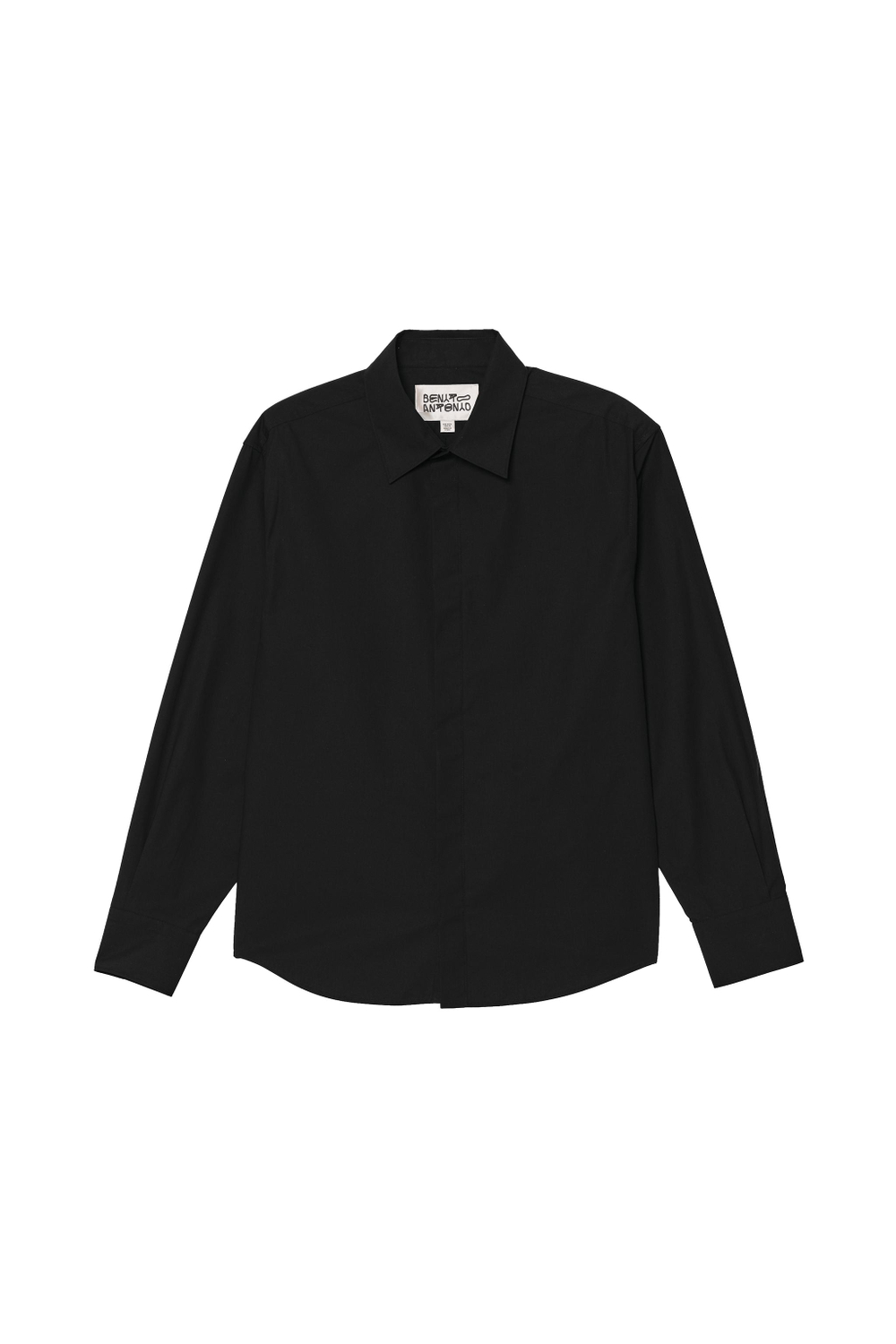ZARA X BENITO ANTONIO РУБАШКА СВОБОДНОГО КРОЯ, ЧЕРНЫЙ