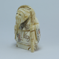 Эксклюзивная нэцкэ Дзюродзин с посохом