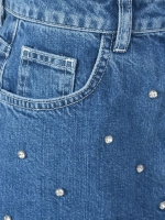 Джинсовые шорты со стразами DAN MARALEX