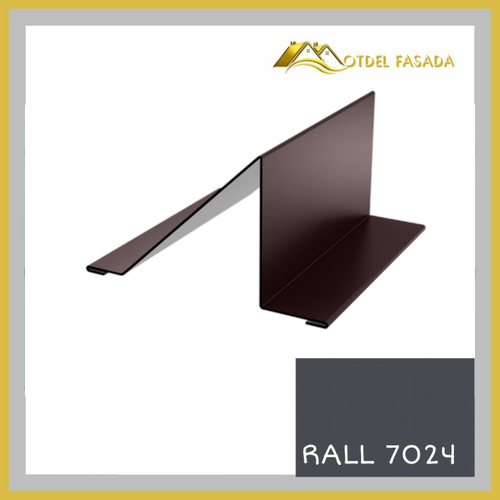 Планка снегозадержателя 20*95*90*30мм 0.45мм RALL 7024- Графитовый серый 2м