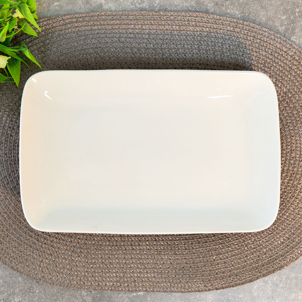 Блюдо сервировочное 26*14см эконом керамика (00113027)