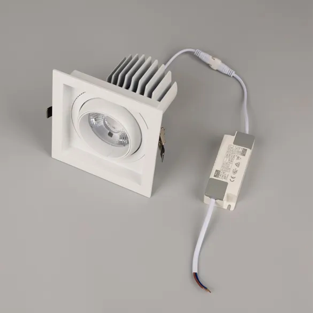 Светильник MS-VORTEX-BUILT-S140x140-30W Warm3000 (WH-WH, 17 deg, 230V) (Arlight, IP20 Металл, 5 лет) 057920