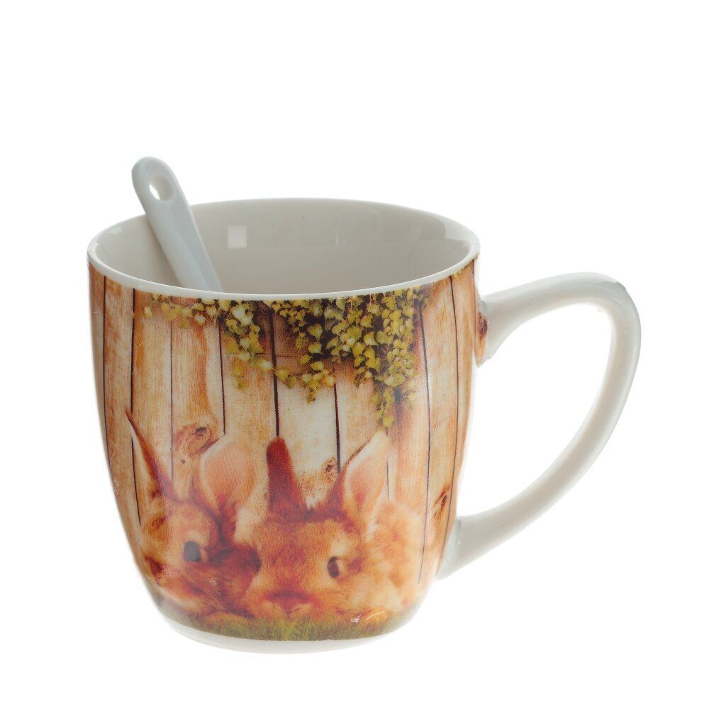 GAEM Кружка с ложкой, 150 мл, L10 W7 H7,5 см, 4в