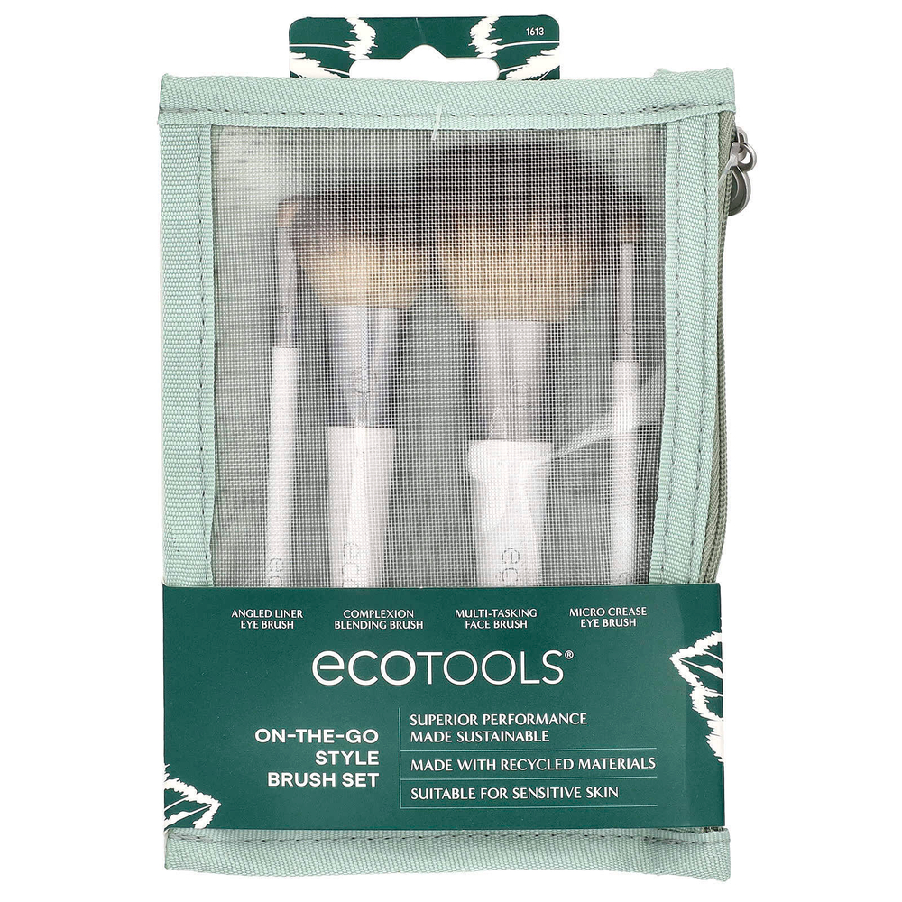 EcoTools, Набор кистей On-The-Go, 4 шт.