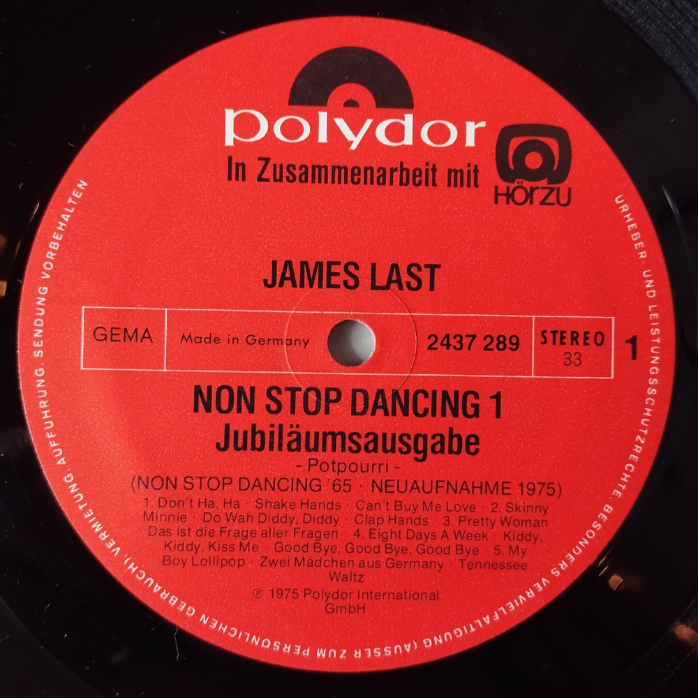 Винтажная виниловая пластинка LP James Last Джеймс Ласт Non Stop Dancing 20 (Germany 1975)