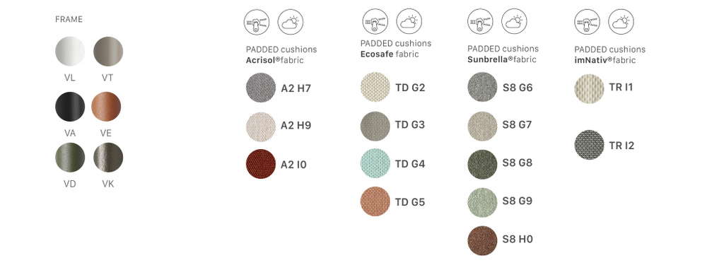 Кресло металлическое c подушками Scab Design Brezza, терракотовый, светло-серый