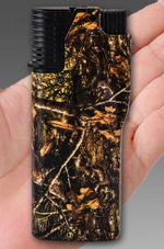Универсальная походная зажигалка в камуфляже RealTree Advantage Timber. Газ