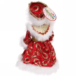 Снегурочка музыкальная 30 см в красно-золотой шубе