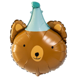 Шар Фольгированный Мишка в колпаке (Коричневый)