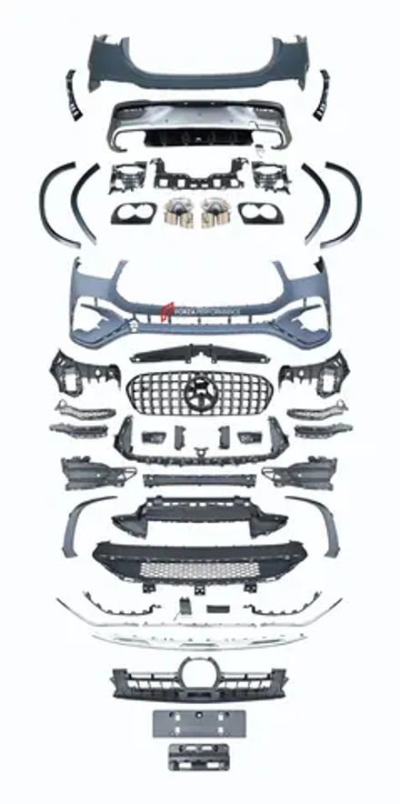 Обвес переделка для Mercedes-Benz GLE53 Coupe C167 2019+ до GLE53 AMG Coupe 2024 АМГ Мерседес Бенц ГЛЕ класс