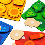 Учим цвета, деревянный сортер