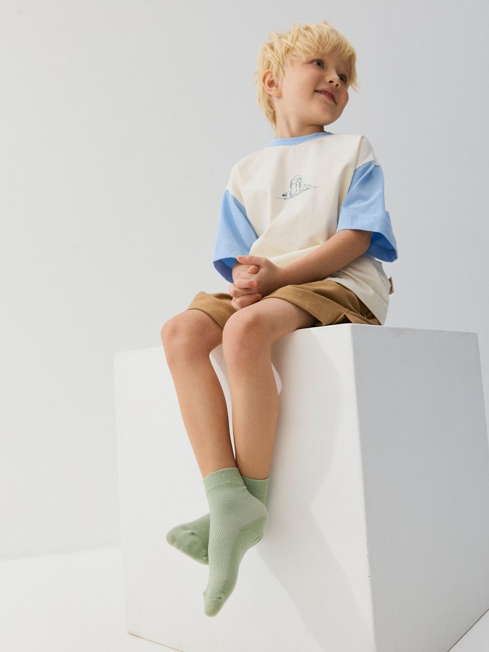 Комплект носков с перфорацией "Пепел/Олива" 2 шт