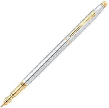 Перьевая ручка Cross Century Classic хром c позолотой 23К Перо M 23Ct (AT0086-75MF)