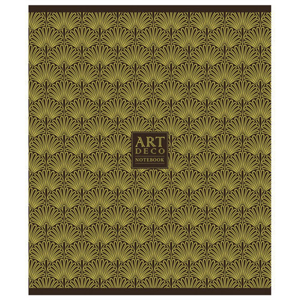 Тетрадь А5, 48 л., ПЗБМ, скоба, клетка, матовая ламинация, фольга, "АРТ ДЕКО" (5 видов), 029181
