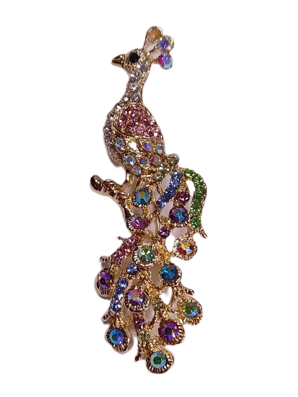 Брошь-кулон Жар-птица на ветке золото