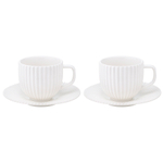 Набор из двух чайных пар белого цвета из коллекции edge, 250мл