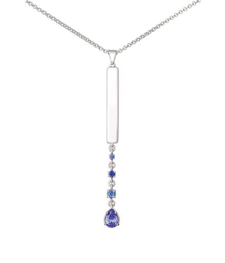 Подвес из серебра со вставками из фианитов цвета танзанит