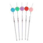 Ручка гелевая "Леденец" 0,5мм, синяя, с игрушкой, 4 вида микс (Комплект 40шт.)