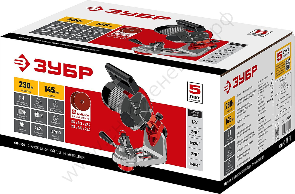 ЗУБР d 145 мм, 230 Вт, Точильный станок для пильных цепей (СЦ-300)