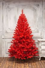 Искусственная красная елка «Огненная» (пвх) 210 см / 2.1 м