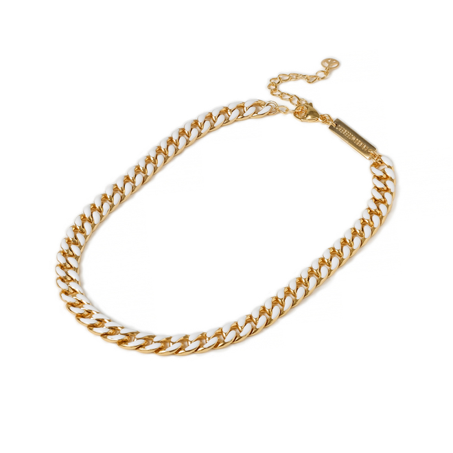 white enamel choker
