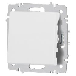 Кнопка Intro Accent 6-109-01М 10А-250В IP20 СУ AL/CU белый матовый | Intro