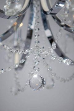 Люстра подвесная 423/6 хром/прозрачный хрусталь Strotskis Tefia Bogate's