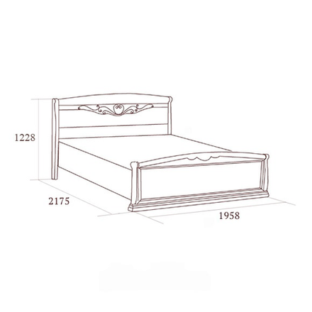ЛУИДЖИ Кровать с кованым элементом (2000*1800)