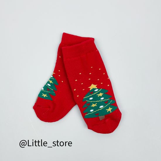 Носочки новогодние махровые "Елочки"