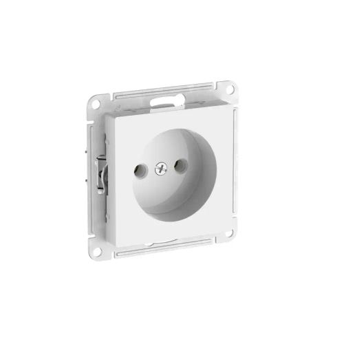 Atlas Design розетка без заземления без шторок, 16А, мех., быстрозажим. клем., Белый