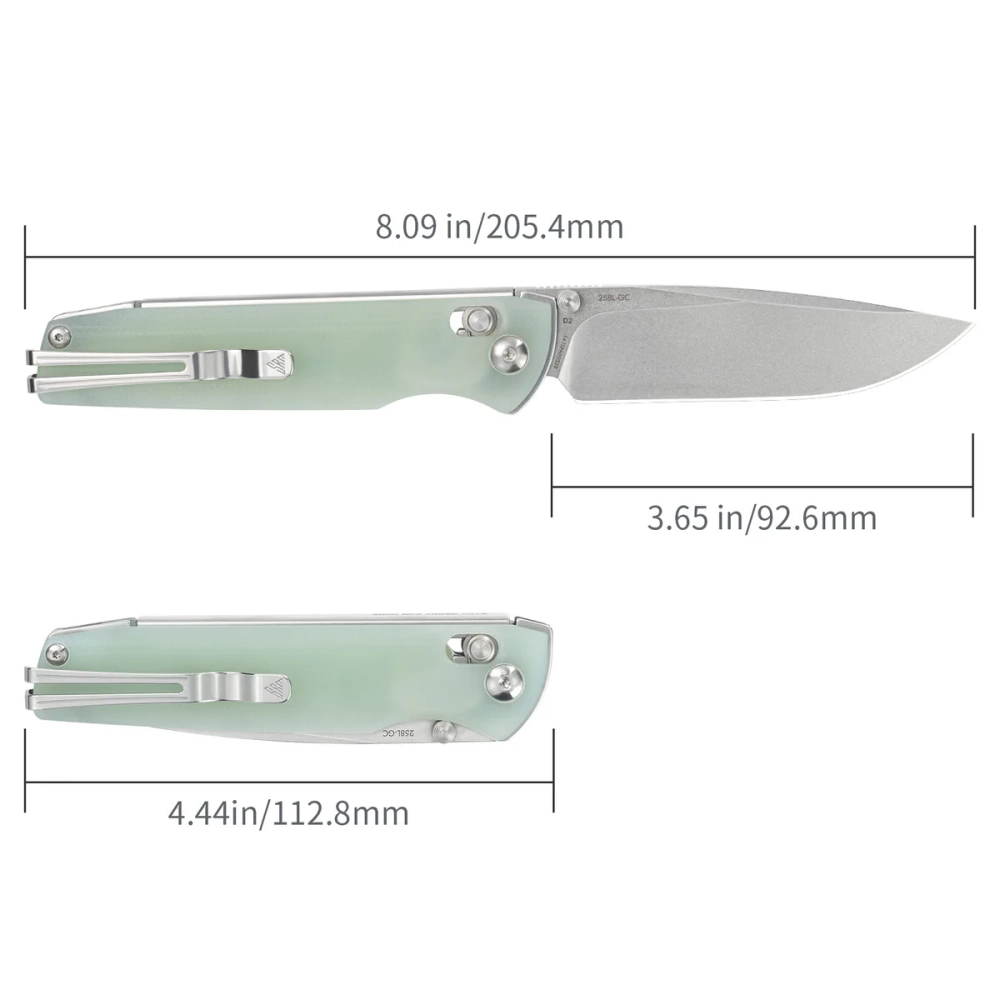 Нож складной SRM 258L-GC Terrier Stonewash (D2, Natural G10)