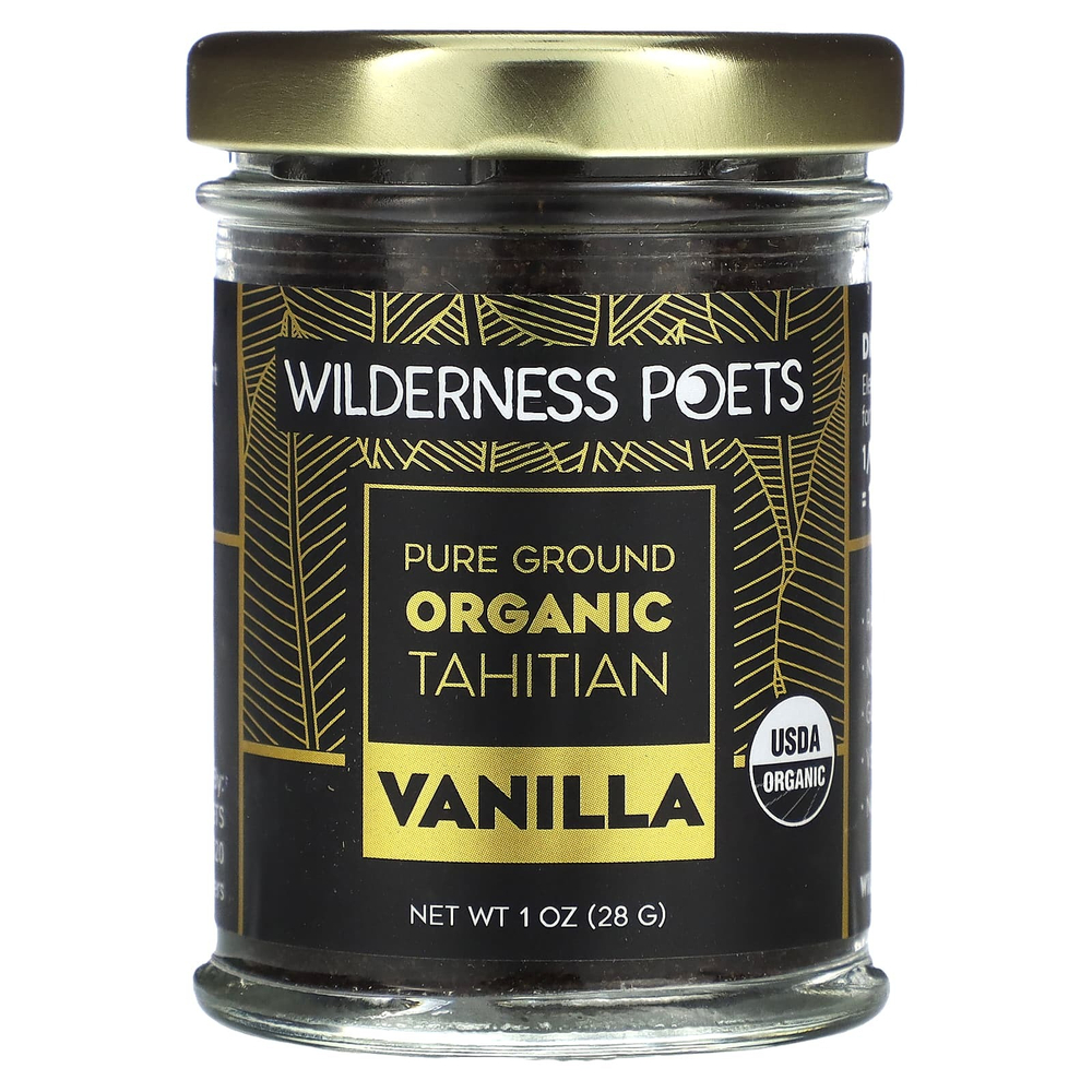 Wilderness Poets, чистая молотая органическая таитянская ваниль, 28 г (1 унция)