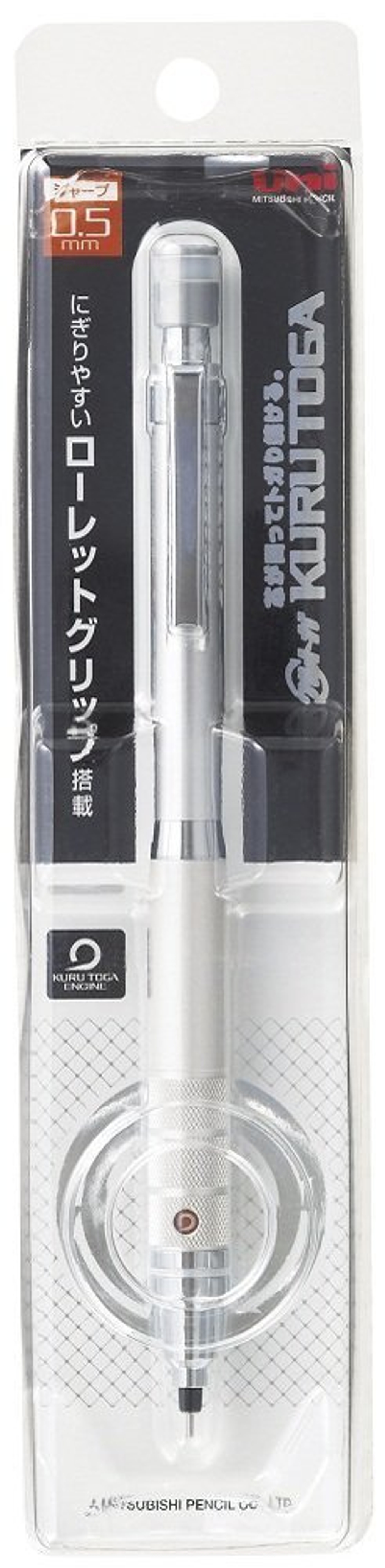 Uni Kuru Toga Roulette (Silver) - купить механический карандаш Mitsubishi Pencil (Uni-Ball) с доставкой по Москве, СПб и России