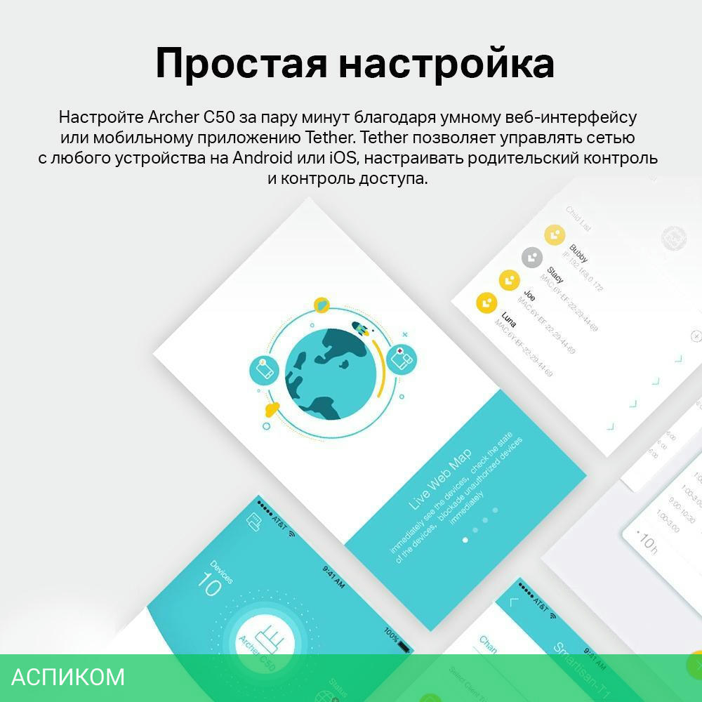 Беспроводной маршрутизатор TP-Link Archer C50 RU AC1200