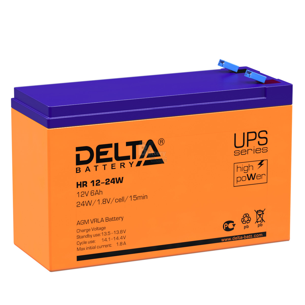 Аккумулятор Delta HR 12-24 W (AGM)