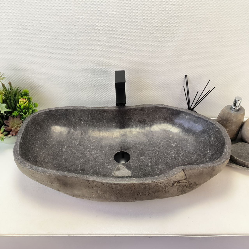 Раковина из речного камня RS-63536 (80*45*16) 0125