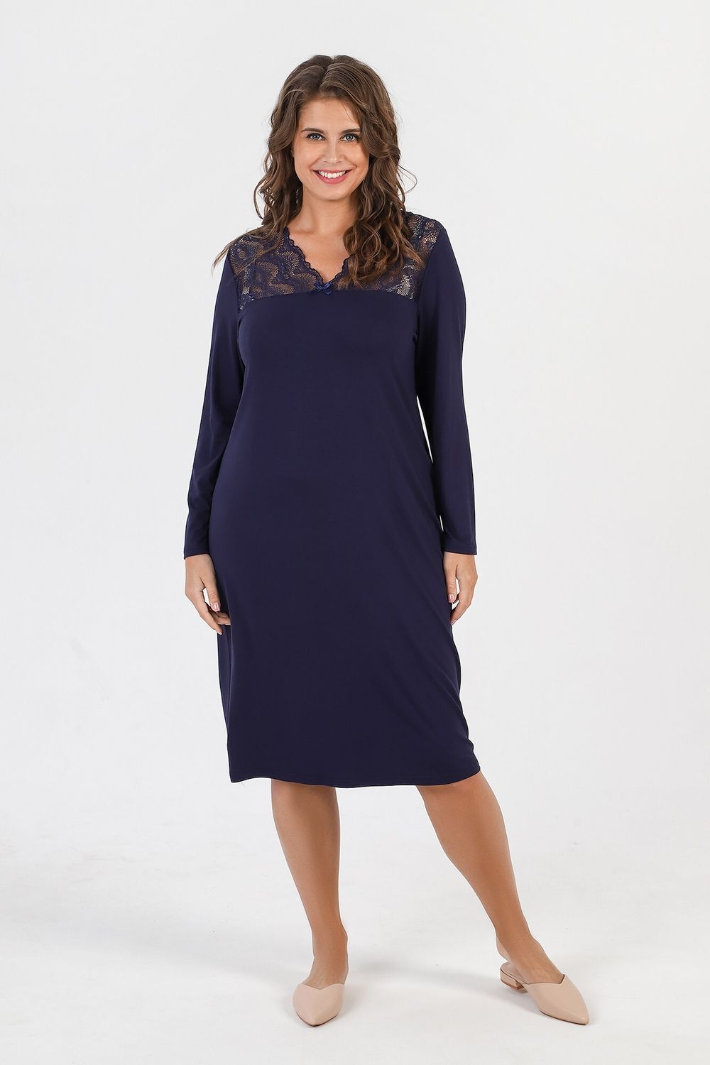 Ночная сорочка Миндаль-1 Виотекс ТЁМНО-СИНИЙ