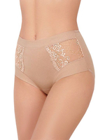 Высокие трусики Charm Cotton с кружевными вставками (Размер: XL) (Цвет: белый)