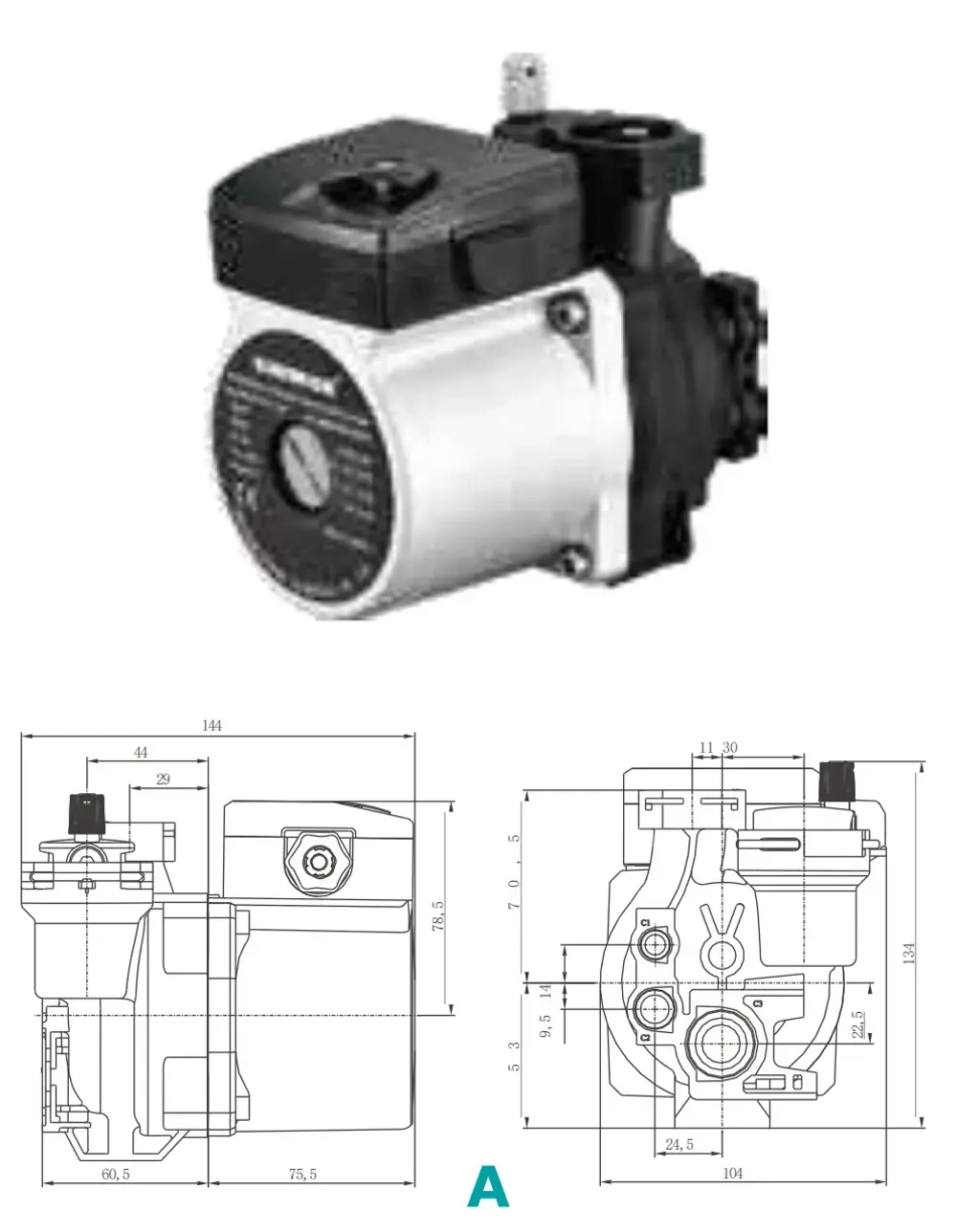 Циркуляционный насос с интеллектуальным преобразователем частоты серии BPS, Shimge