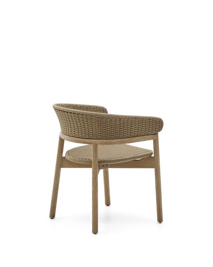 Стул Arinella из акации с натуральной отделкой и бежевой веревкой Испания 