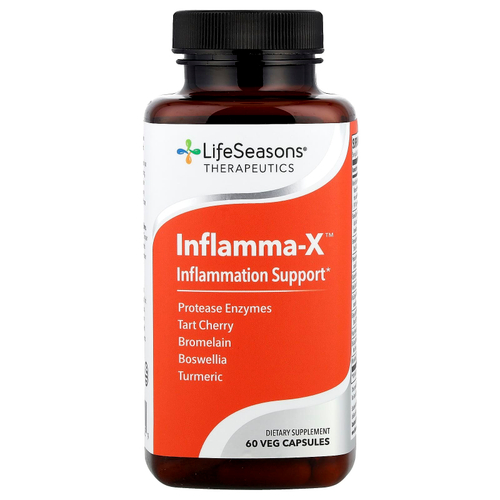 LifeSeasons, Inflamma-X™, поддержка при воспалении, 60 растительных капсул
