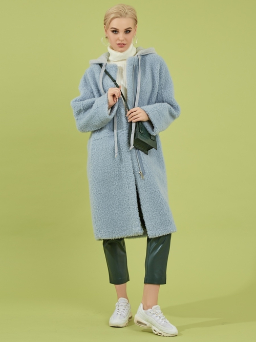 Шуба из шерсти мериноса, SilverFox (арт. S969cb)