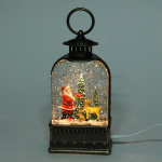 Сувенир с подсветкой «Сказочная упряжка» 10,5*6*20 см (работает от 3*ААА и USB+музыка, подсветка, эффект снегопада)