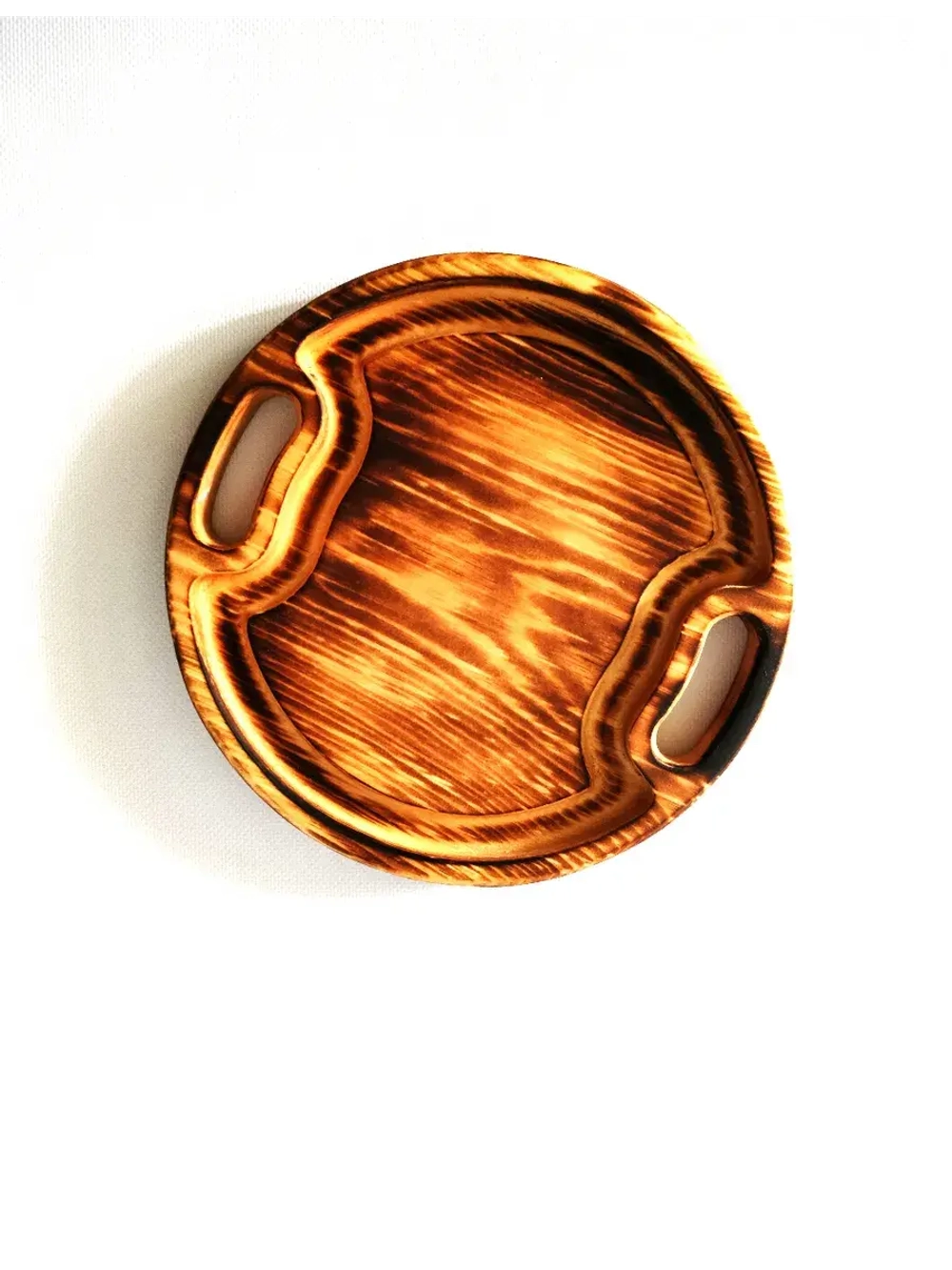 Поднос деревянный сервировочный из кедра для подач