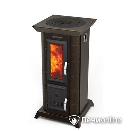 Отопительно-варочная печь TMF Статика Тетра чугунная дверца черная бронза