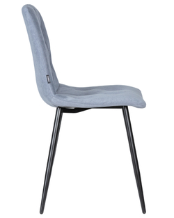 Стул обеденный DOBRIN CHILLY ROMBO, Серо-голубой Simple 26, основание черное