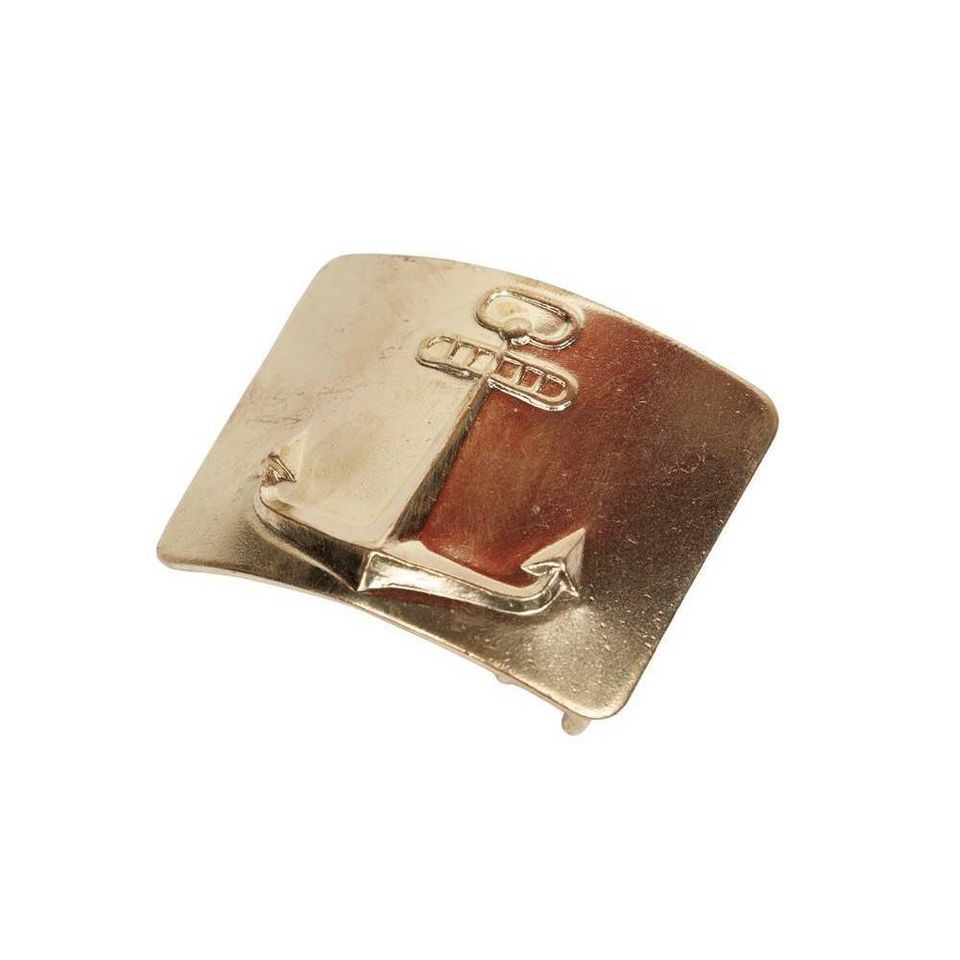 Бляха латунная ВМФ якорь